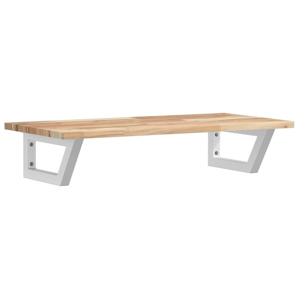 vidaXL Étagère de vasque murale acier et bois massif d'acacia