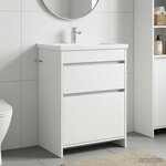 vidaXL Meuble sous lavabo de salle de bain Blanc 56 x 37 5 x 81 cm