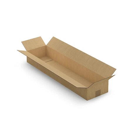 Caisse carton longue simple cannelure à grande ouverture raja 80x20x10 cm (lot de 10)