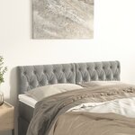 vidaXL Têtes de lit 2 Pièces Gris clair 80x7x78/88 cm Velours