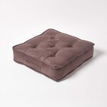 Coussin d'assise rehausseur en suédine Chocolat  50 x 50 x 10 cm - HOMESCAPES