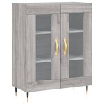 vidaXL Buffet haut Sonoma gris 69 5x34x180 cm Bois d'ingénierie