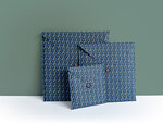 Trio pochettes cadeaux réutilisables Bleu Quimper