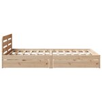 vidaXL Cadre de lit sans matelas 140x190 cm bois de pin massif