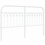 vidaXL Tête de lit métal blanc 150 cm