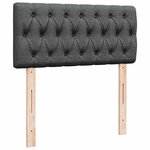 vidaXL Cadre de lit ottoman avec matelas gris foncé 90x190 cm tissu