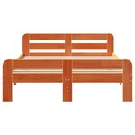 vidaXL Cadre de lit sans matelas cire marron 200x200cm bois pin massif
