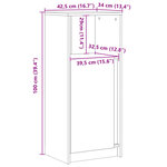 vidaXL Buffet avec LED chêne fumé 42 5x34x100 cm bois d'ingénierie