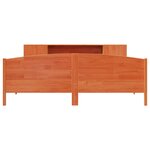 vidaXL Lit bibliothèque sans matelas cire marron 200x200 cm pin massif