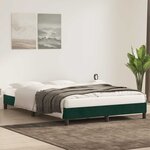 vidaXL Cadre de lit sans matelas vert foncé 140x210 cm velours