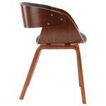 vidaXL Chaise à manger gris bois courbé et tissu