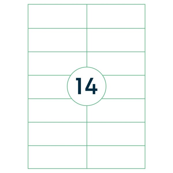 rillprint Étiquettes autocollantes 105x42 4 mm 500 feuilles Blanc