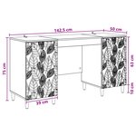 vidaXL Bureau Gris béton Bois d'ingénierie 142 5 x 50 x 75 cm