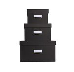 Lot de 3 boîtes de rangement officebyme - exacompta