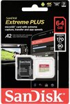 Carte mémoire Micro SD Sandisk Extreme Plus 64Go Classe 10