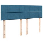 vidaXL Sommier à lattes de lit et matelas bleu 140x190 cm velours