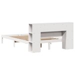 vidaXL Lit bibliothèque sans matelas blanc 135x190 cm bois pin massif