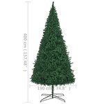 vidaXL Arbre de Noël artificiel pré-éclairé 400 cm vert