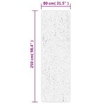 vidaXL Tapis shaggy à poils longs moderne noir et crème 80x250 cm