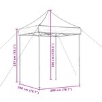 vidaXL Tente réception pliable escamotable terre cuite 200x200x306 cm