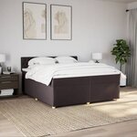 vidaXL Sommier à lattes de lit avec matelas Marron foncé 200x200 cm