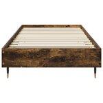vidaXL Cadre de lit Chêne fumé 80 x 200 cm Bois d'ingénierie