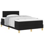 vidaXL Lit à ressorts avec coussin Noir 120 x 200 cm tissu
