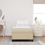 vidaXL Lit à ressort léger vert gris 100x200 cm en tissu corduroy