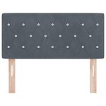 vidaXL Tête de Lit LED Argyle Manuel Gris foncé 100 cm Velours