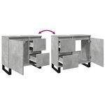 vidaXL Armoire de lavabo de salle de bain gris béton 65x33x60 cm