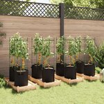 vidaXL Cages à tomates avec sacs à plantes 8 Pièces 116 cm acier et PP