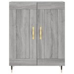 vidaXL Buffet haut Sonoma gris 69 5x34x180 cm Bois d'ingénierie