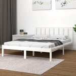 vidaXL Cadre de lit Blanc Bois de pin massif 120x200 cm