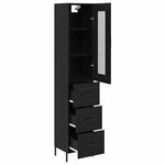 vidaXL Haut Armoire Chêne noir 34 5 x 34 x 180 cm Bois d'ingénierie