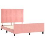 vidaXL Cadre de lit sans matelas rose 140x200 cm velours