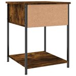 vidaXL Tables de chevet 2 Pièces chêne fumé 44x45x58 cm bois d’ingénierie