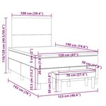 vidaXL Sommier à lattes de lit avec matelas taupe 120x190 cm tissu