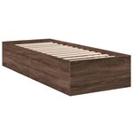 vidaXL Cadre de lit sans matelas chêne marron 90x200 cm