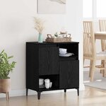 vidaXL Buffet Chêne noir 60 x 35 x 70 cm Bois d'ingénierie