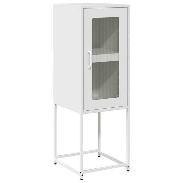 vidaXL Buffet blanc 36x39x107 cm acier laminé à froid