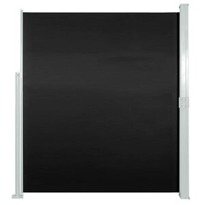 vidaXL Auvent latéral rétractable de patio 170x300 cm Noir