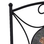 vidaXL Chaises de bistrot mosaïque 2 Pièces Orange et gris