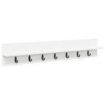 vidaXL Porte-manteau mural Blanc 100 x 10.5 x 18 cm Bois d'ingénierie
