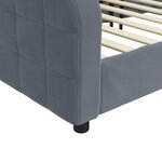 vidaXL Lit de repos sans matelas gris foncé 100x200 cm velours
