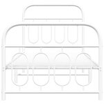 vidaXL Cadre de lit métal sans matelas avec pied de lit blanc 90x200cm