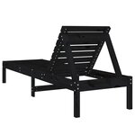 vidaXL Chaises longues lot de 2 noir 199 5x60x74 cm bois massif de pin