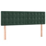 vidaXL Sommier à lattes de lit et matelas Vert foncé 140x190cm Velours