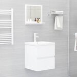 vidaXL Miroir de salle de bain Blanc 40x10 5x37 cm Bois d’ingénierie