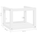 vidaXL Cadre de lavabo de salle de bain mural Blanc 40x38x31 cm Fer