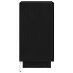 vidaXL Table de chevet avec lumières LED noir 38x34x65 cm